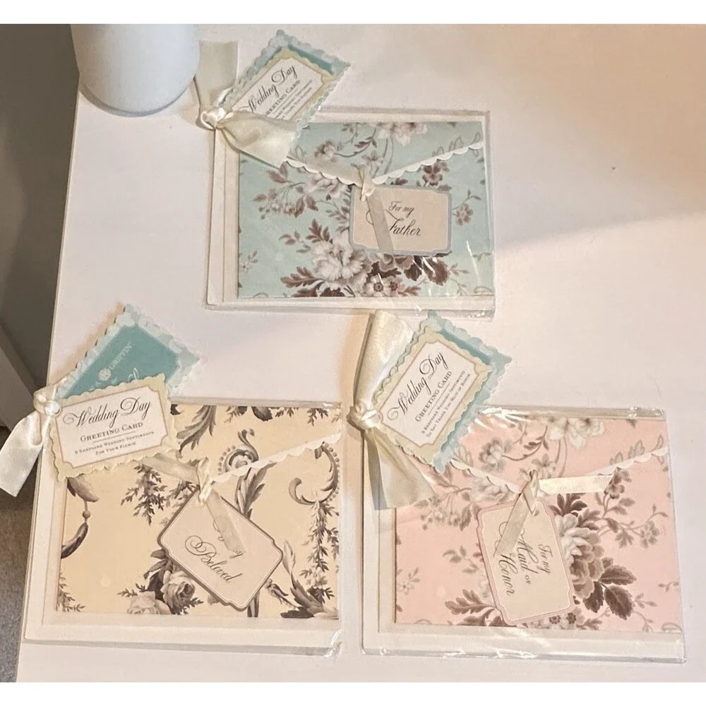 Anna Griffin Wedding Day Card Pack Lot of 3 Keepsake Sentiments